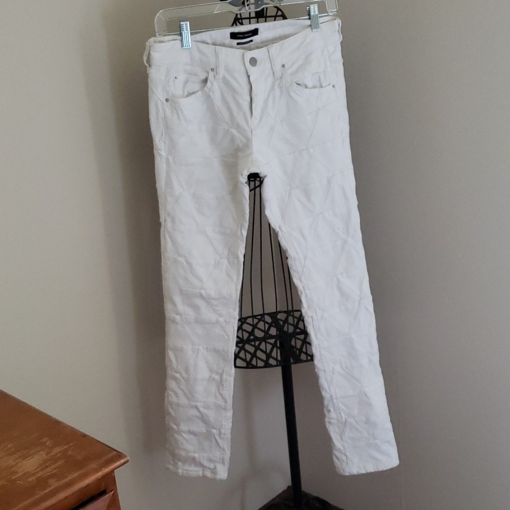Isabel Marant White Origami Patch Denim Jeans 36